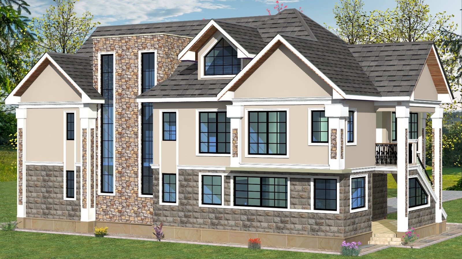 Contemporary Villa - Architectural Design project in Karen, Nairobi by Prepegola Builders